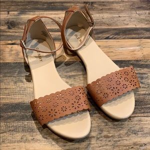 Scalloped sandals